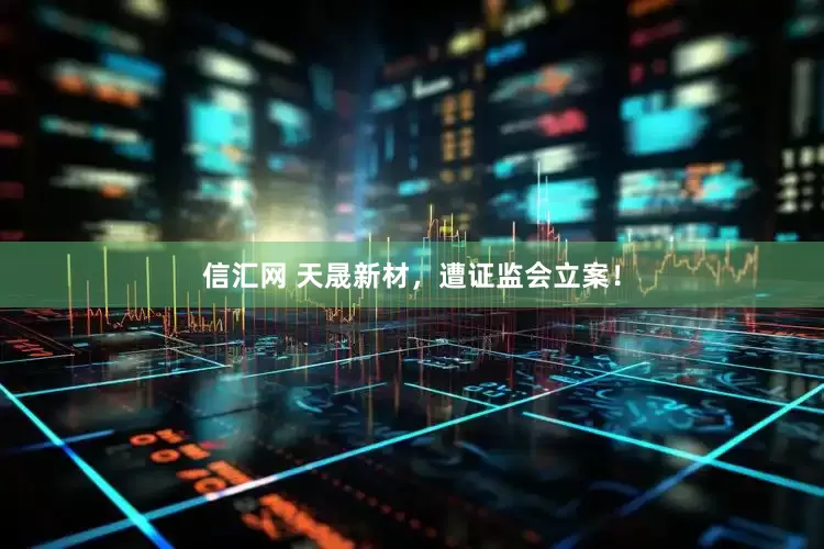 信汇网 天晟新材，遭证监会立案！