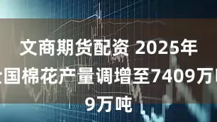 文商期货配资 2025年全国棉花产量调增至7409万吨