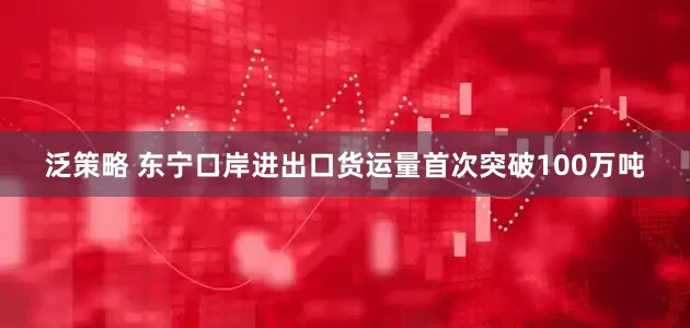 泛策略 东宁口岸进出口货运量首次突破100万吨